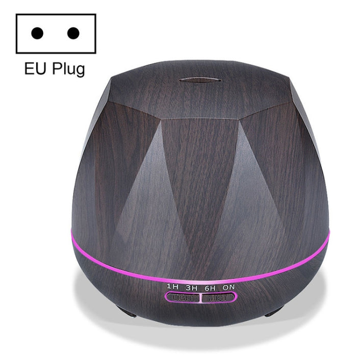 Peach Shape Wood Grain Remote Control Ultrasonic Humidifier Aromatherapy Machine Automatic Alcohol Sprayer with LED Lights, Capacity: 400mL, EU Plug (Dark Wood Color), Diamond Dark Wood Color, Diamond Light Wood Color, Peach Shape Dark Wood Color