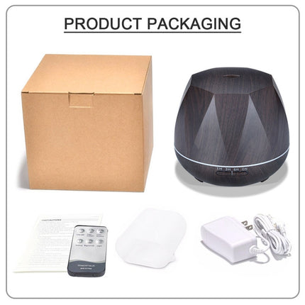 Peach Shape Wood Grain Remote Control Ultrasonic Humidifier Aromatherapy Machine Automatic Alcohol Sprayer with LED Lights, Capacity: 400mL, EU Plug (Dark Wood Color), Diamond Dark Wood Color, Diamond Light Wood Color, Peach Shape Dark Wood Color