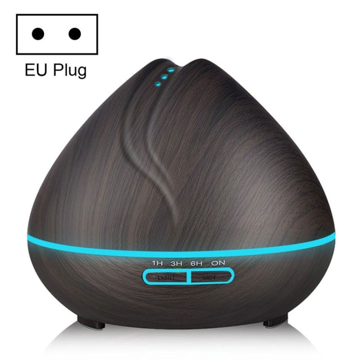 Peach Shape Wood Grain Remote Control Ultrasonic Humidifier Aromatherapy Machine Automatic Alcohol Sprayer with LED Lights, Capacity: 400mL, EU Plug (Dark Wood Color), Diamond Dark Wood Color, Diamond Light Wood Color, Peach Shape Dark Wood Color������...