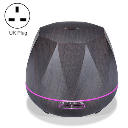 Peach Shape Wood Grain Remote Control Ultrasonic Humidifier Aromatherapy Machine Automatic Alcohol Sprayer with LED Lights, Capacity: 400mL, UK Plug (Dark Wood Color), Diamond Dark Wood Color, Diamond Light Wood Color, Peach Shape Dark Wood Color      ...