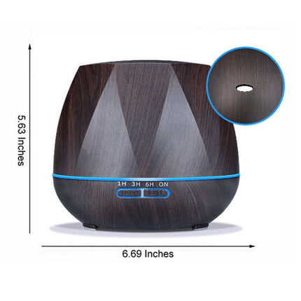 Peach Shape Wood Grain Remote Control Ultrasonic Humidifier Aromatherapy Machine Automatic Alcohol Sprayer with LED Lights, Capacity: 400mL, UK Plug (Dark Wood Color), Diamond Dark Wood Color, Diamond Light Wood Color, Peach Shape Dark Wood Color      ...