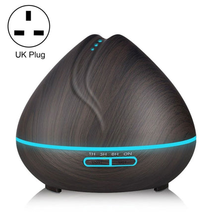Peach Shape Wood Grain Remote Control Ultrasonic Humidifier Aromatherapy Machine Automatic Alcohol Sprayer with LED Lights, Capacity: 400mL, UK Plug (Dark Wood Color), Diamond Dark Wood Color, Diamond Light Wood Color, Peach Shape Dark Wood Color      ...