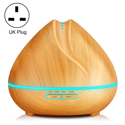 Peach Shape Wood Grain Remote Control Ultrasonic Humidifier Aromatherapy Machine Automatic Alcohol Sprayer with LED Lights, Capacity: 400mL, UK Plug (Dark Wood Color), Diamond Dark Wood Color, Diamond Light Wood Color, Peach Shape Dark Wood Color      ...