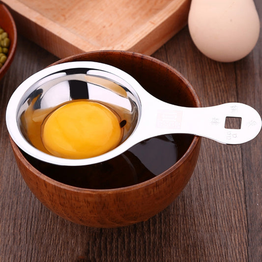 SSGP Stainless Steel Egg Yolk Separator Protein Dividers Spoon with Logo, Egg Yolk Separator