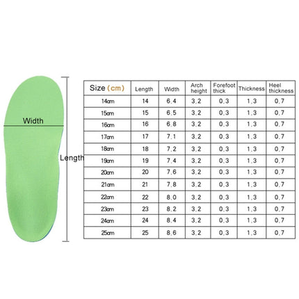 Children PU XO Leg Corrective Insole, Size: 22cm