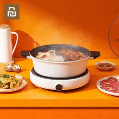 Original Xiaomi Zhiwu Soup Pot Household 4L Non-stick Food Stockpot Aluminum Alloy Electric Hot Pot, GJT03CM