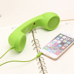 3.5mm Plug Mic Retro Telephone Anti-radiation Cell Phone Handset Receiver