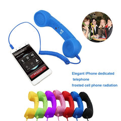 3.5mm Plug Mic Retro Telephone Anti-radiation Cell Phone Handset Receiver