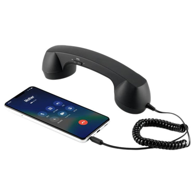 3.5mm Plug Mic Retro Telephone Anti-radiation Cell Phone Handset Receiver, 3.5mm