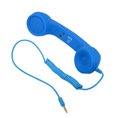 Receptor de teléfono celular antirradiación con micrófono y conector de 3,5 mm para teléfono retro