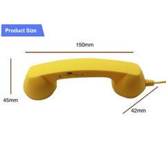 Receptor de teléfono celular antirradiación con micrófono y conector de 3,5 mm para teléfono retro