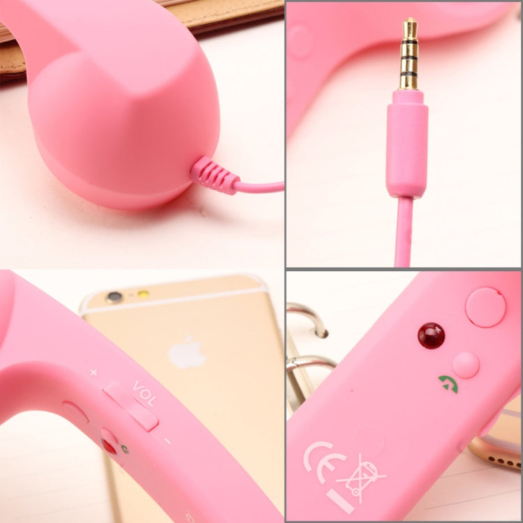Receptor de teléfono celular antirradiación con micrófono y conector de 3,5 mm para teléfono retro