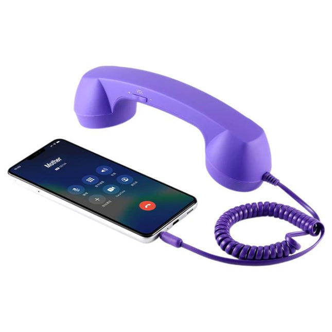 3.5mm Plug Mic Retro Telephone Anti-radiation Cell Phone Handset Receiver, 3.5mm