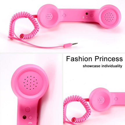 3.5mm Plug Mic Retro Telephone Anti-radiation Cell Phone Handset Receiver, 3.5mm