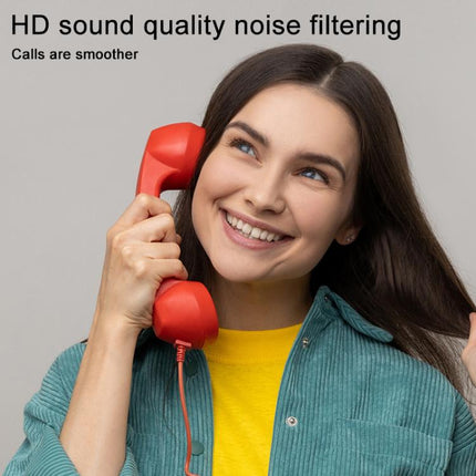 3.5mm Plug Mic Retro Telephone Anti-radiation Cell Phone Handset Receiver, 3.5mm