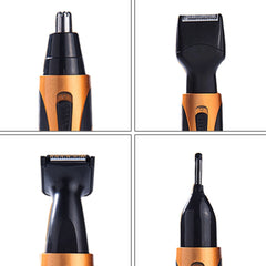 SPORTSMAN Four-in-one USB Rechargeable Ear Nose Trimmer Beard Face Shaver Eyebrows Hair Trimmer For Men(gold USB type), Gold USB Type