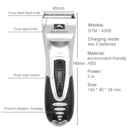 Battery Power Supplied Electric Hair Shaver For Children Man Haircut Machine(Silver)