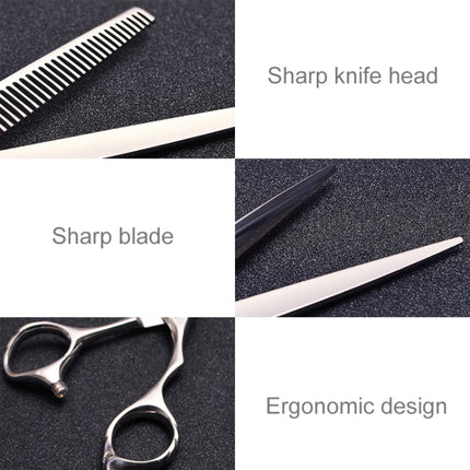 Fashion Durable Sharp Hairdressing Hair Cutting Shears/Scissors and Barber Thinning Tooth Shear(Silver Thinning scissor), Thining scissor