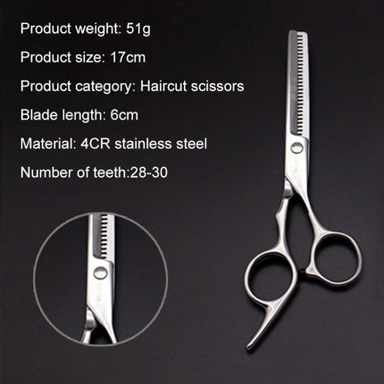 Fashion Durable Sharp Hairdressing Hair Cutting Shears/Scissors and Barber Thinning Tooth Shear(Silver Thinning scissor), Thining scissor