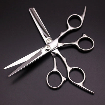Fashion Durable Sharp Hairdressing Hair Cutting Shears/Scissors and Barber Thinning Tooth Shear(Silver Thinning scissor), Thining scissor