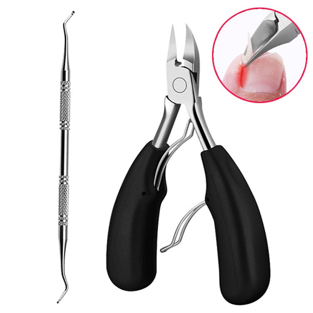 2 in 1 Nail Clipper for Paronychia Stainless Steel Olecranon Nail Nipper & Ingrown Nail Lifter