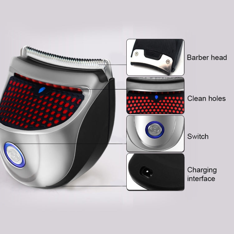 HJ-2018 Men Electric Shaver Fader Self-help Hair Clipper with Spare Cutter Head, Standard Version, CN Plug, with Spare Cutter Head