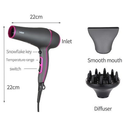 VGR V-402 2200W Household Negative Ion Hair Dryers with 6 Gear Adjustment, Plug Type: EU Plug, V-402