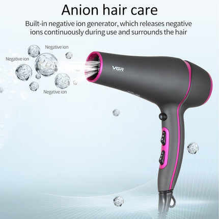 VGR V-402 2200W Household Negative Ion Hair Dryers with 6 Gear Adjustment, Plug Type: EU Plug, V-402