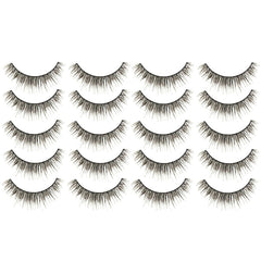 10 Pairs M14 Criss-Cross Cotton Stem Natural Makeup Lashes Charming Long Thick Black False Eyelashes