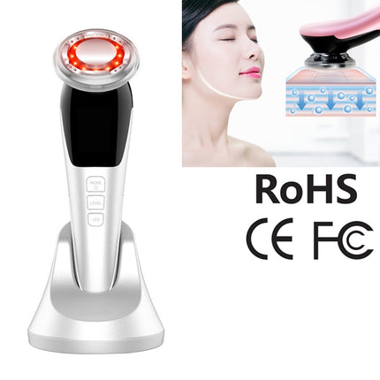BLK-D818 Facial Beauty Instrument Hot and Cold Color Skin Rejuvenation Instrument EMS Micro Current Beauty Introduction Instrument, BLK-D818  (Pink), BLK-D818  (White)