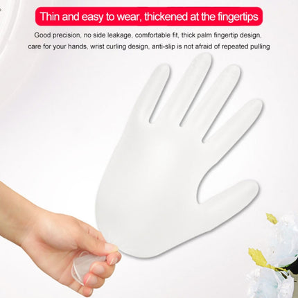 100 PCS Disposable PVC Examination Gloves Household Transparent Touchable Protective Gloves, Size: L, 100 PCS L