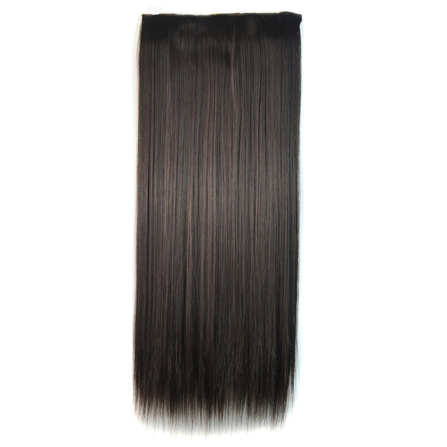4# One-piece Seamless Five-clip Wig Long Straight Wig Piece