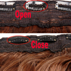 4# One-piece Seamless Five-clip Wig Long Straight Wig Piece