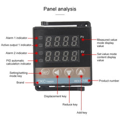 REX-C100 Thermostat + Thermocouple + SSR-25 DA Solid State Module Intelligent Temperature Control Kit, 25DA