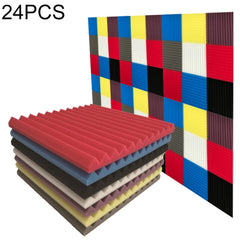 24 PCS Recording Studio Drum Room Acoustic Foam, Random Color Delivery, 24 PCS