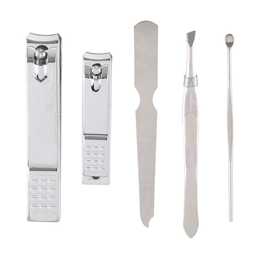 5 In 1 Classic Fashion Nail Care Clipper Pedicure Manicure Kits, 5 In  1