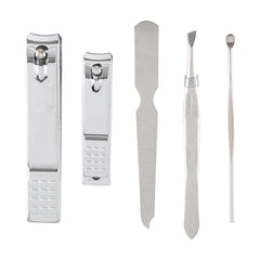 5 In 1 Classic Fashion Nail Care Clipper Pedicure Manicure Kits, 5 In  1