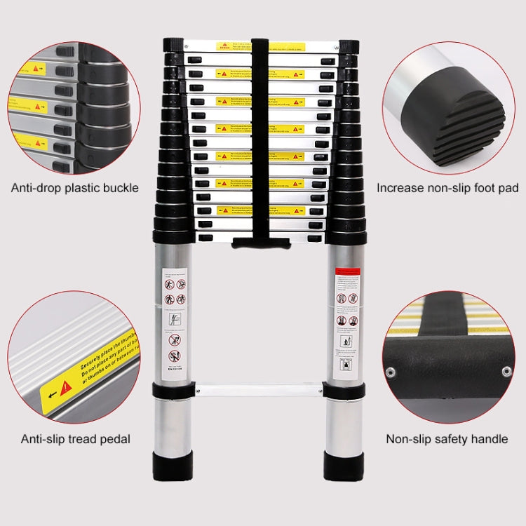 Multifunctional Thickened Aluminum Alloy Single-sided Telescopic Ladder, Size: 1.4m