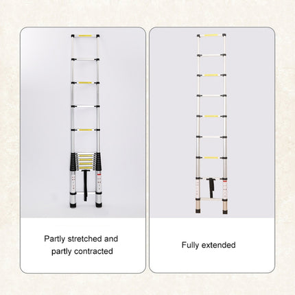 Multifunctional Thickened Aluminum Alloy Single-sided Telescopic Ladder, Size: 1.4m, Size: 1.4m