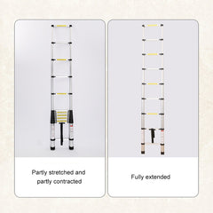 Multifunctional Thickened Aluminum Alloy Single-sided Telescopic Ladder, Size: 1.4m
