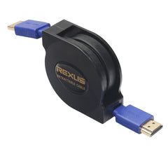 1.8m HDMI 1.4 (1080P) Gold Plated Connectors HDMI Male to HDMI Male Retractable Flat Cable, Length: 1.8m