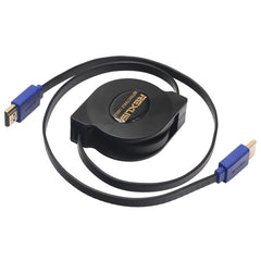 1.8m HDMI 1.4 (1080P) Gold Plated Connectors HDMI Male to HDMI Male Retractable Flat Cable, Length: 1.8m