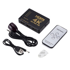 ZMT-968885 HDMI Switch 5 into 1 out 4K*2K HD Video Switch with Remote Control, 5 into 1 out