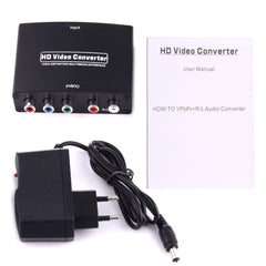 1080P HD HDMI to YPbPr Video and R/L Audio Adapter Converter, HDMI to YPbPr+R/L