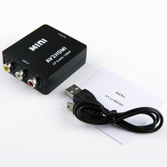 HOWEI HW-2105 Mini AV CVBS/L+R Audio to HDMI Converter Adapter, Support Scaler 1080P, HW-2105 AV to HDMI