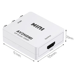 HOWEI HW-2105 Mini AV CVBS/L+R Audio to HDMI Converter Adapter, Support Scaler 1080P, HW-2105 AV to HDMI