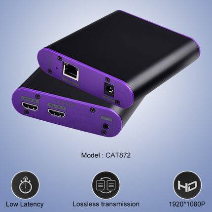 CAT872 HDMI Extender (Receiver & Sender) over CAT5e/CAT6 Cable , Transmission Distance: 200m, CAT872