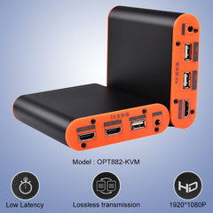 OPT882-KVM HDMI Extender (Receiver & Sender) Fiber Optic Extender with USB Port and KVM Function, Transmission Distance: 20KM, OPT882-KVM