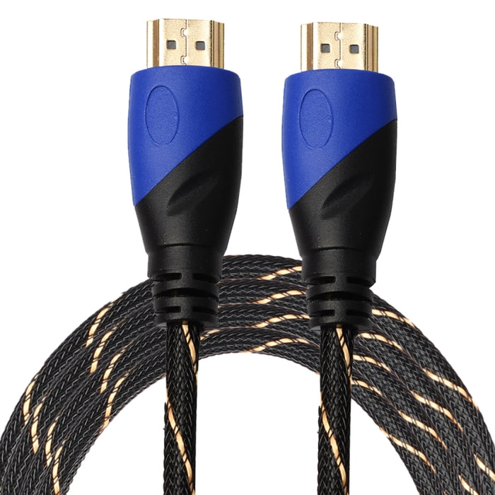 3m HDMI 1.4 Version 1080P Woven Net Line Blue Black Head HDMI Male to HDMI Male Audio Video Connector Adapter Cable, Length: 3m