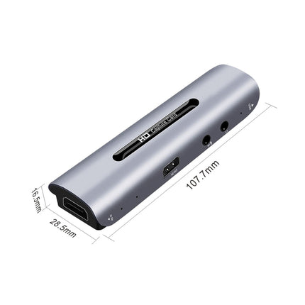 Tarjeta de captura de audio y video HD Z35 con conector HDMI hembra + micrófono a HDMI hembra + audio + USB, Z35